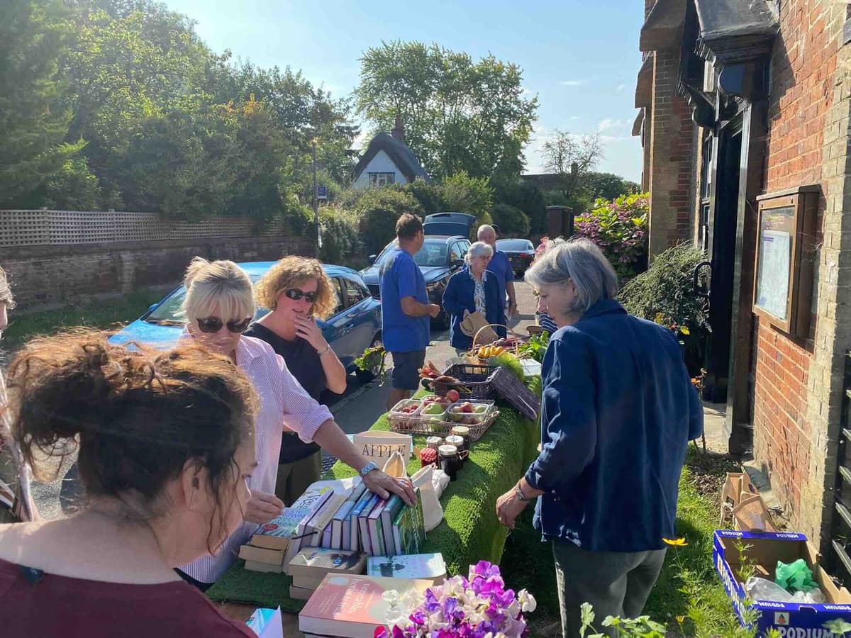 Community gathering at Gransden Allotments