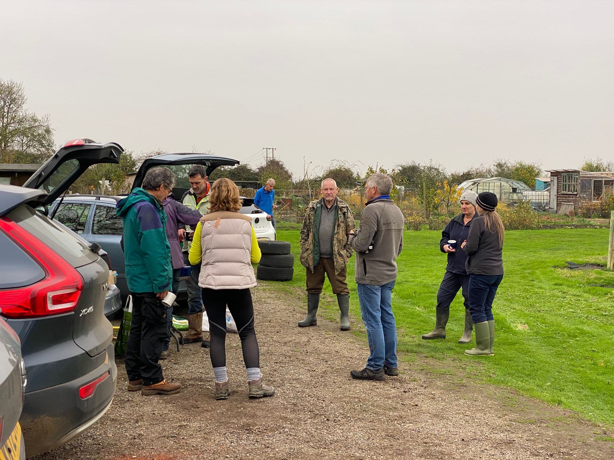 Community gathering at allotments