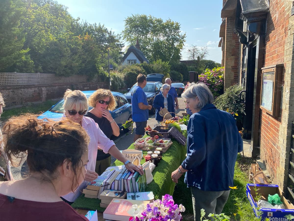 Community gathering at Gransden Allotments